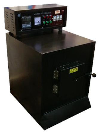 Sentwin industrial muffle furnace with instrument panel above a side-hinged door.