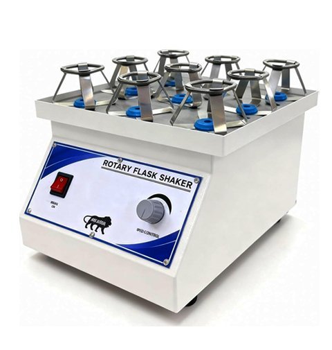 Sentwin Rotary Shaker with flask-clamp platform and mechanical speed regulator.